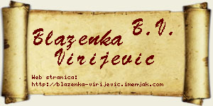 Blaženka Virijević vizit kartica